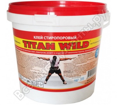 Titan wild клей стиропор россия белоснежный 1,5 кг ведро tws1,5