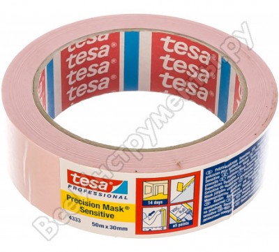 Tesa малярная лента для деликатных поверхностей розовая 50 м x 30 мм (14 дней) 04333-00019-01