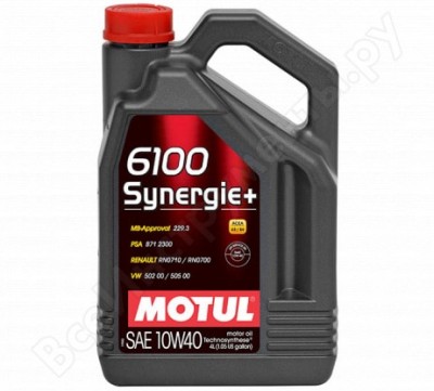 Motul моторное масло 6100 synergie+sae 10w40 4л 101491