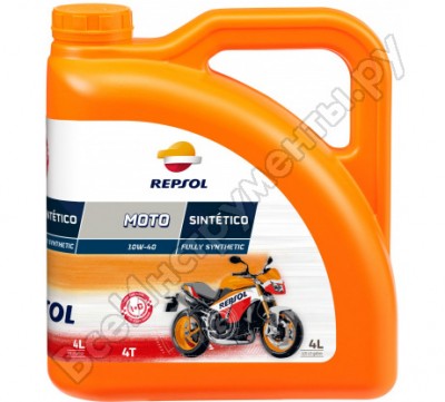 Repsol rp moto sintetico 4t 10w40 4l масло моторн. 6019/r