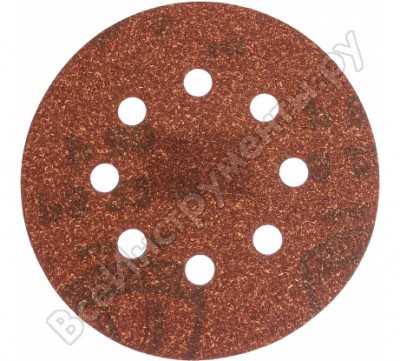 Klingspor шлиф-круг на липучке для обработки древесины/металла с отверстиями ф125мм р80; 8 отв 89489