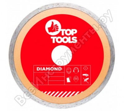Top tools диск алмазный, 115x22.2мм, сплошной 61h355