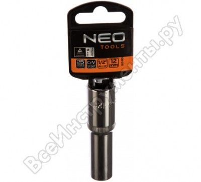 Neo tools головка сменная 12-гранная длинная 1/2 12 мм 08-071