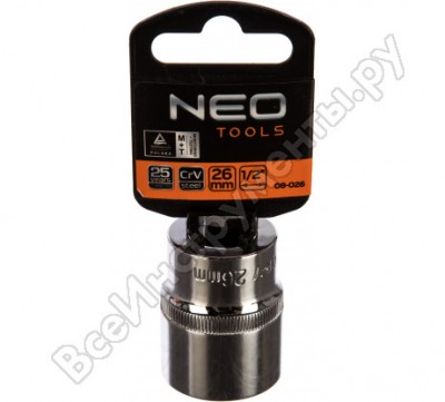 Neo tools головка сменная 6-гранная 1/2 26 мм 08-026