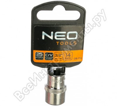 Neo tools головка сменная 6-гранная 3/8 14 мм 08-174