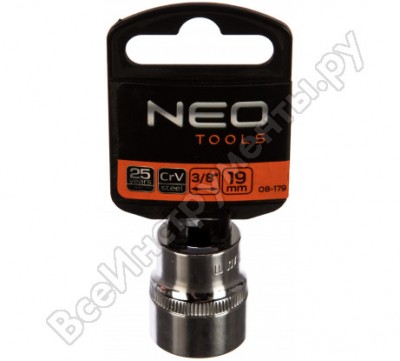 Neo tools головка сменная 6-гранная 3/8 19 мм 08-179