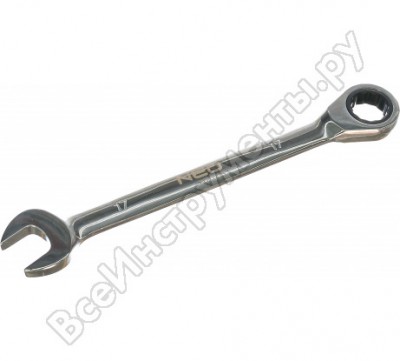 Neo tools комбинированный ключ с трещоткой, сталь crv 09-067