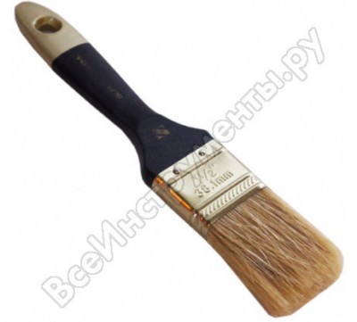 Santool кисть плоская профи 1,5 натуральная щетина деревянная ручка 010113-012-015