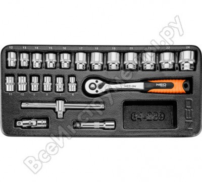 Neo tools набор сменных головок 3/8, 22 шт. 84-239