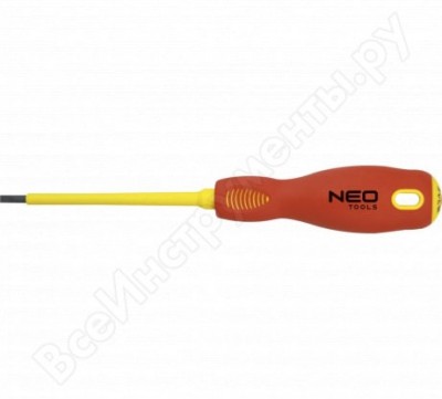 Neo отвертка шлицевая 2.5x75 мм, 1000 в, crmo 04-051