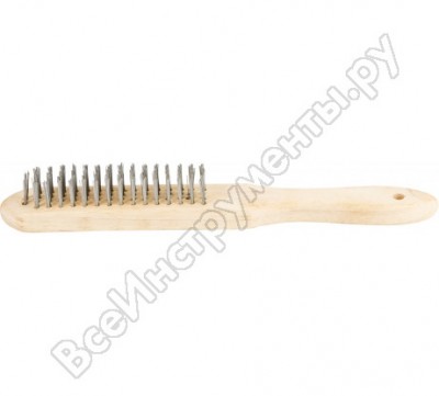 Top tools щетка проволочная, 4 ряда проволоки, деревянная рукоятка 14a604