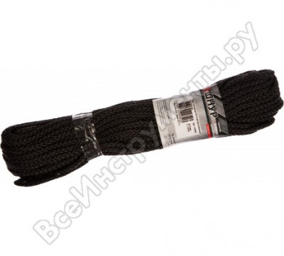 Tech-krep шнур плетеный пп 6 мм эргономичный, 16-пряд, черный, 30 м 140345