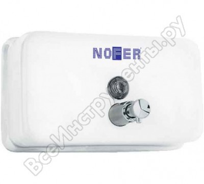 Nofer диспенсер для мыла из стали белый 1200 мл. горизонтальный 03002.w