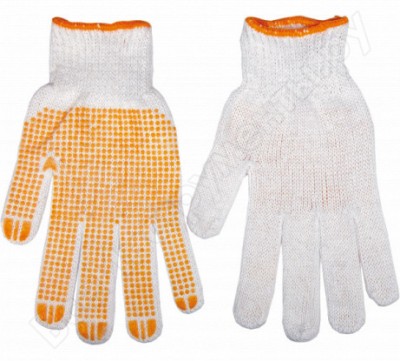 Topex перчатки рабочие, хлопчатобумажные с резиновым точечным покрытием, размер 10, ce 83s302
