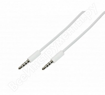 Rexant аудио кабель 3,5 мм штекер-штекер 1,5м белый 18-1115