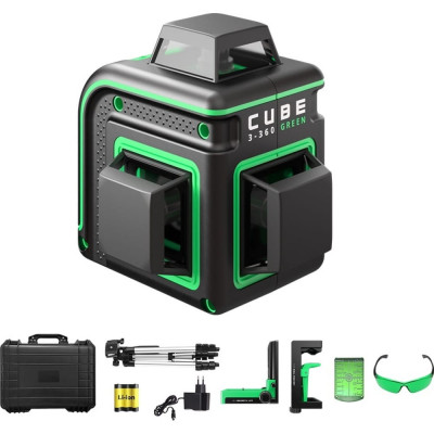 Построитель лазерных плоскостей ADA Cube 3-360 GREEN Ultimate Edition А00569