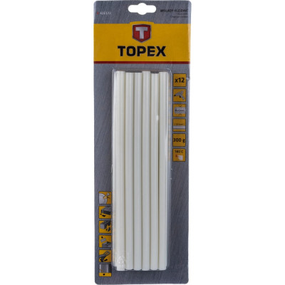 Topex стержни клеевые 10.5 мм, 12 шт., белый, дл. 250 мм 42e172