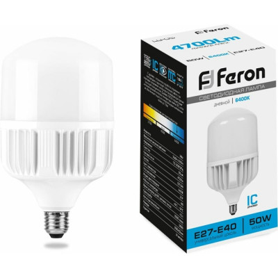 Светодиодная лампа FERON 50W 230V E40 6400K, LB-65 25539