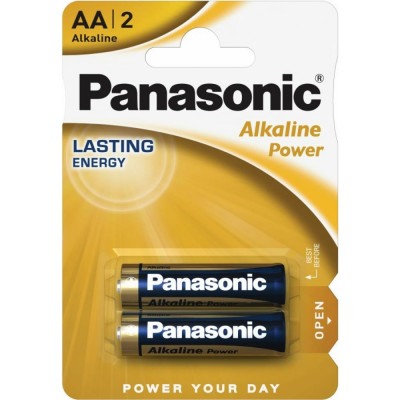 Батарейка Panasonic Alkaline LR6 AA 1.5В бл/2 щелочная 5410853042259