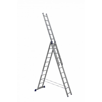 Универсальная алюминиевая трехсекционная лестница Алюмет Серия H3 5311