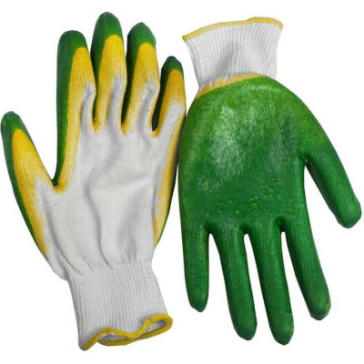 Трикотажные ПВХ перчатки Спец со сплошным двойным латексным покрытием