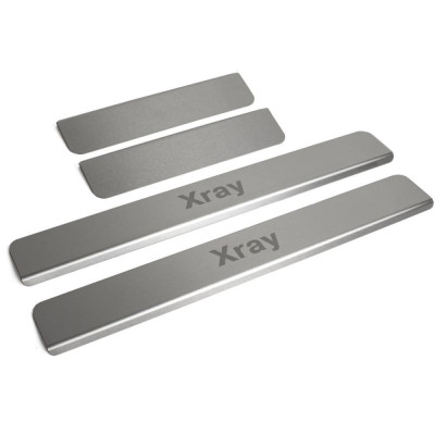 Rival накладки на пороги для lada xray 2016-н.в,нерж. сталь,4 шт,np.6008.3