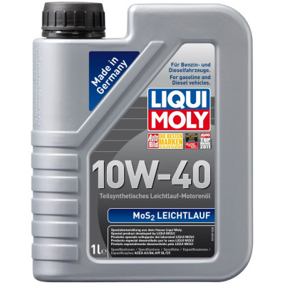 Полусинтетическое моторное масло LIQUI MOLY MoS2 Leichtlauf 10W-40 SL/CF;A3/B3 1930