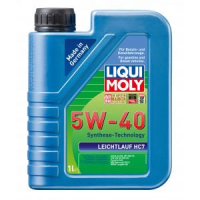 Синтетическое моторное масло LIQUI MOLY Leichtlauf HC 7 5W-40 SN/CF;A3/B4 1346