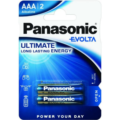Батарейка Panasonic Evolta LR03 AAA 1.5В бл/2 щелочная 5410853044840