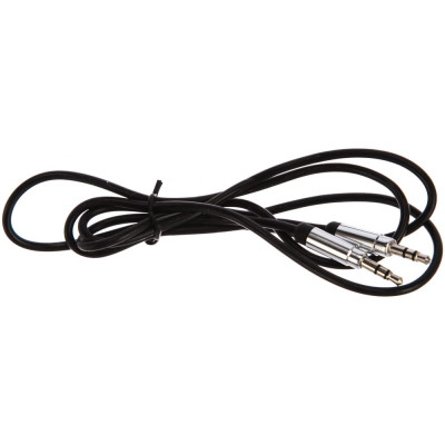 Rexant аудио кабель aux 3.5 мм шнур силикон 1m черный 18-4260