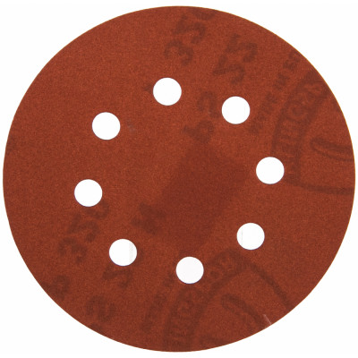 Klingspor шлиф-круг на липучке для обработки древесины/металла с отверстиями ф125мм р320 8 отв 89496