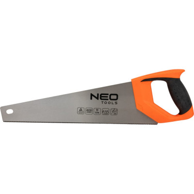 Neo tools ножовка, 7 tpi / 11tpi, двухкомпонентная рукоятка, трехсторонняя заточка и закалка зубьев 41-061