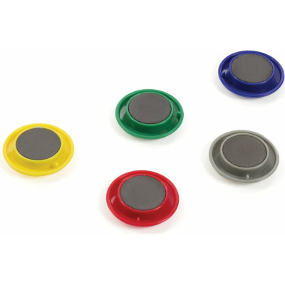 Brauberg магниты , диаметр 40 мм, 5 шт., цвет ассорти, в блистере, 231730
