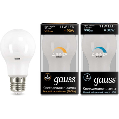 Лампа Gauss LED A60-dim 102502111-D
