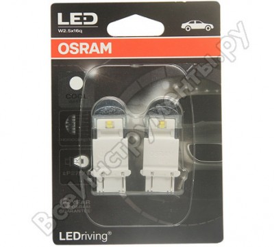 Osram автолампа p27,7w w2.5 16q LED , 2шт 12v ,1,5 3557cw-02b
