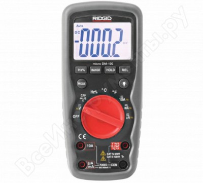 Ridgid мультиметр цифровой модель micro dm-100 37423