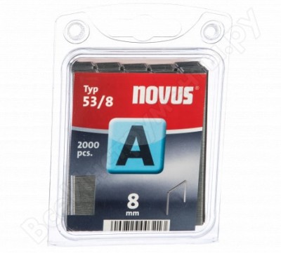 Novus скобы тонкие 2000 шт. для степлера,0,75x11,3x8 мм; 53/8 042-0413