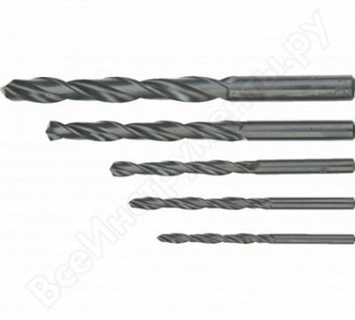 Top tools сверло по металлу, hss, 4.0-10.0 мм, s4, набор 5 шт 60h705
