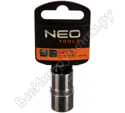 Neo tools головка сменная 6-гранная 1/2 15 мм 08-415