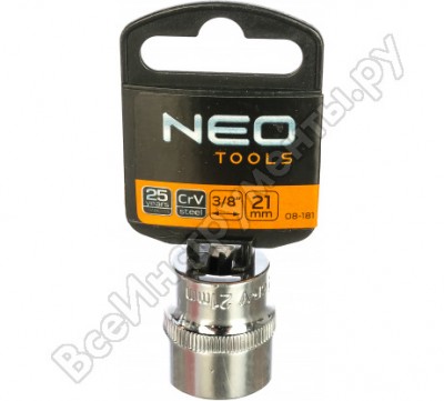 Neo tools головка сменная 6-гранная 3/8 21 мм 08-181