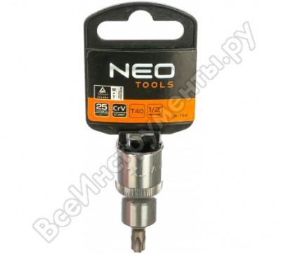 Neo tools головки сменные с насадкой torx 1/2 t40 x 55 мм 08-754