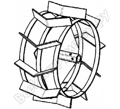 Целина грунтозацепы для мотоблока ступица - шестигранная труба 32,5мм 2 шт. 010139