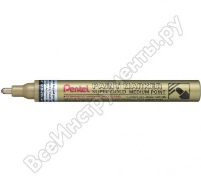 Pentel маркер перманент. paint, золото, алюмин. корпус, 4.5 мм mmp10-x
