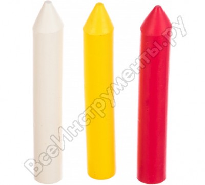 Topex мел набор /белый, желтый, красный/ 13x85; 3 шт. 14a968