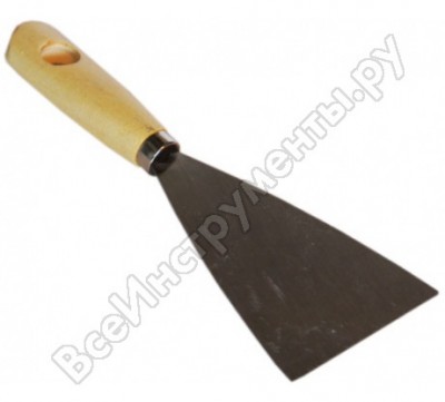 Santool шпатель 80 мм стальной с деревянной ручкой 020601-080