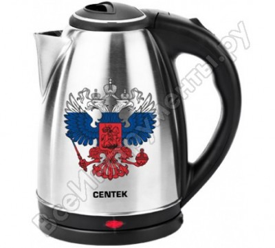 Centek чайник ct-1068 орел /матовый/ металл 2л, 2000w ct-1068 орел