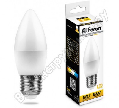 Feron лампа светодиодная, 5w 230v e27 2700k, lb-72 25764