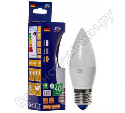 Светодиодная лампа REV FROST LED С37 E27 5Вт 2700K 32273 3