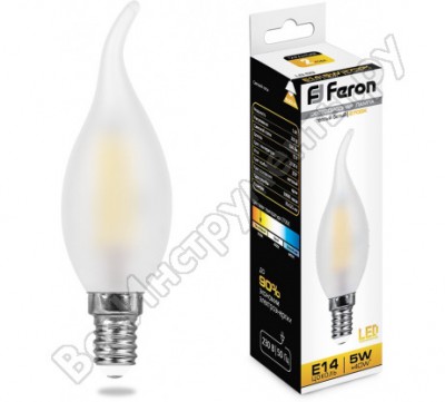 Feron лампа светодиодная, 5w 230v e14 2700k матовая, lb-59 25649