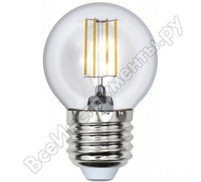 Светодиодная лампа Uniel LED-G45-6W/WW/E27/CL PLS02WH UL-00000196